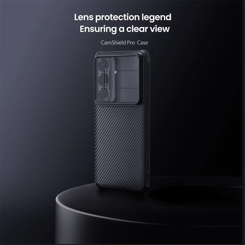 NILLKIN Serie Camshield Pro para Samsung Galaxy S26 / Funda S26 Pro TPU + PC Cubierta trasparente negra para teléfono con deslizador de cámara