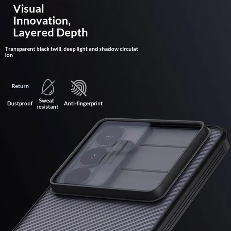 NILLKIN Camshield Pro Series For Samsung Galaxy S26+ Case TPU + PC Clear Black Phone Cover with Camera Slider