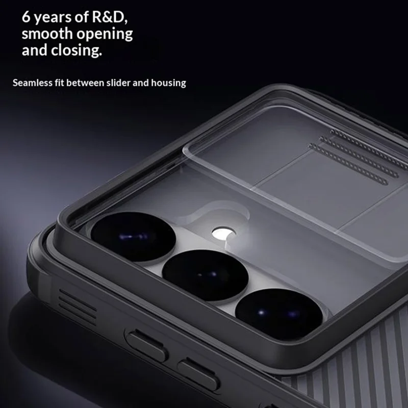 NILLKIN Camshield Pro Series For Samsung Galaxy S26+ Case TPU + PC Clear Black Phone Cover with Camera Slider
