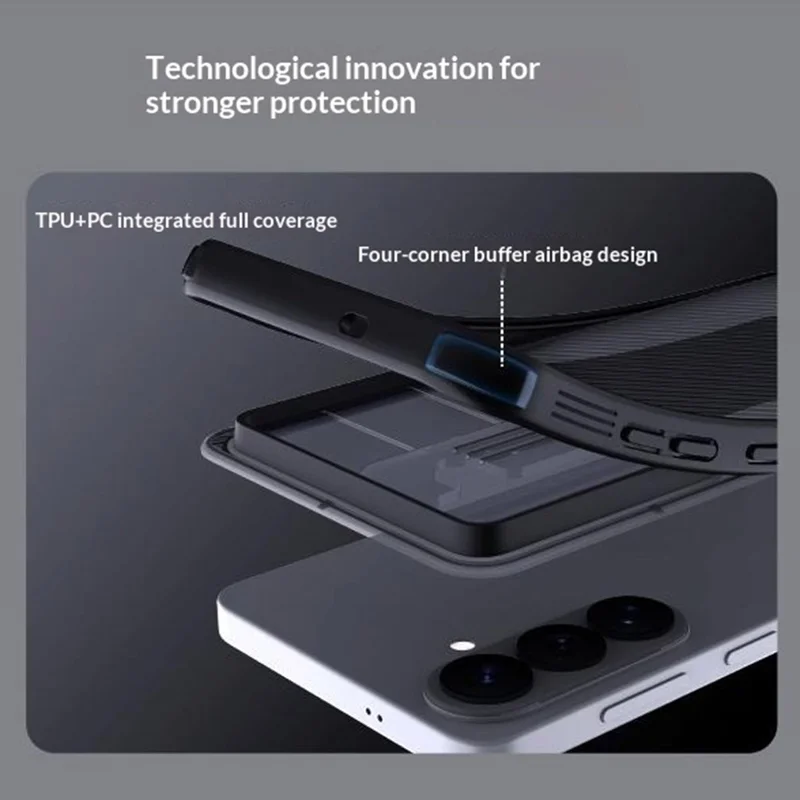 NILLKIN Camshield Pro Series For Samsung Galaxy S26+ Case TPU + PC Clear Black Phone Cover with Camera Slider