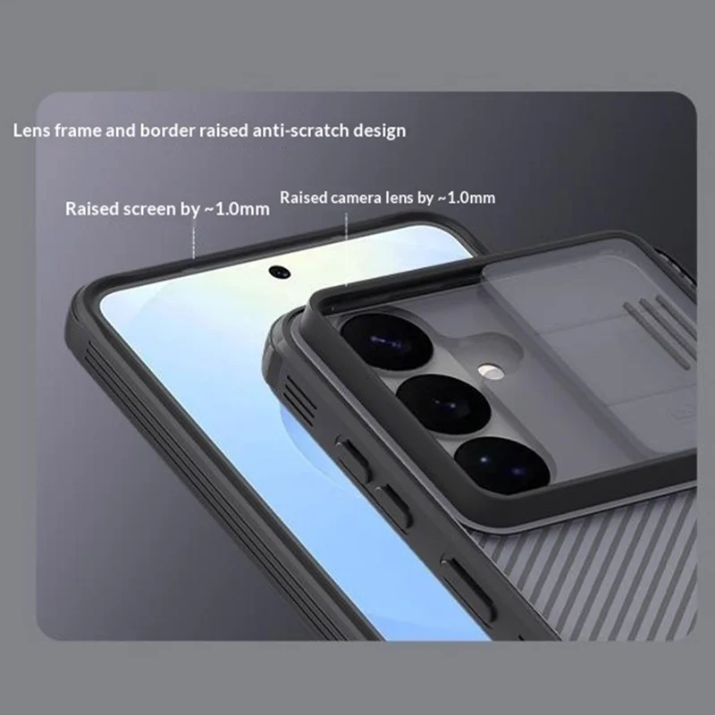 NILLKIN Camshield Pro Series For Samsung Galaxy S26+ Case TPU + PC Clear Black Phone Cover with Camera Slider