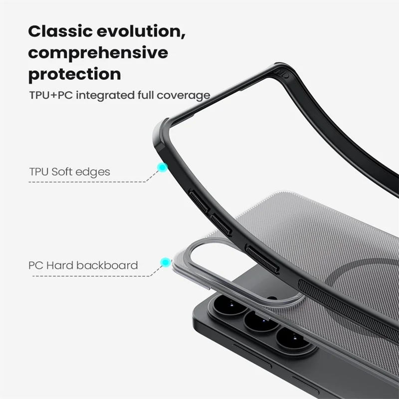 NILLKIN Super Frosted Shield Pro for Samsung Galaxy S26  /  S26 Pro Magnetic Case Matte PC TPU Clear Black Phone Back Cover