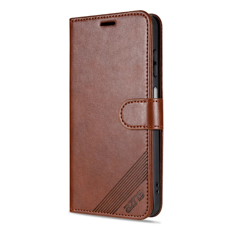 Funda de cuero de PU antirrayones con soporte y billetera para AZNS Huawei Mate 80 / Mate 80 Pro - Marrón