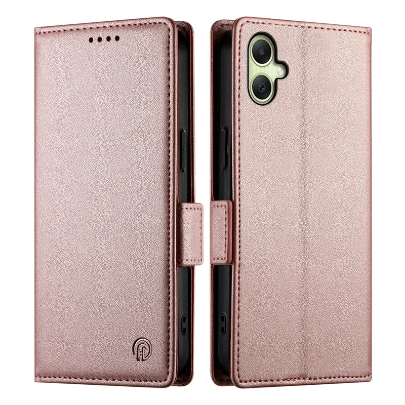 Köp i stort format för Samsung Galaxy A07 4G ställfodral av PU-läder plånboksfodral för mobiltelefon - Rosenfärgat guld