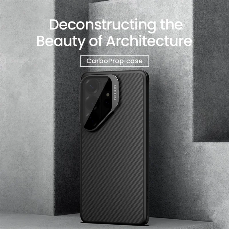 NILLKIN For Samsung Galaxy S26 Ultra Magnetic Case TPU + Aramid Fiber Lens Cover Kickstand Phone Cover