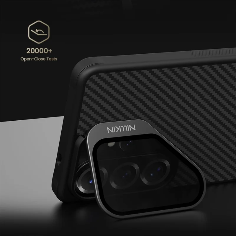 NILLKIN For Samsung Galaxy S26 Ultra Magnetic Case TPU + Aramid Fiber Lens Cover Kickstand Phone Cover