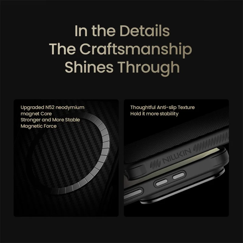 NILLKIN For Samsung Galaxy S26 Ultra Magnetic Case TPU + Aramid Fiber Lens Cover Kickstand Phone Cover