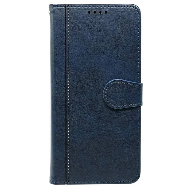Coque pour téléphone OnePlus Ace 6 5G / Ace 6T 5G, coque de style livre en cuir texturé veau avec support - Bleu