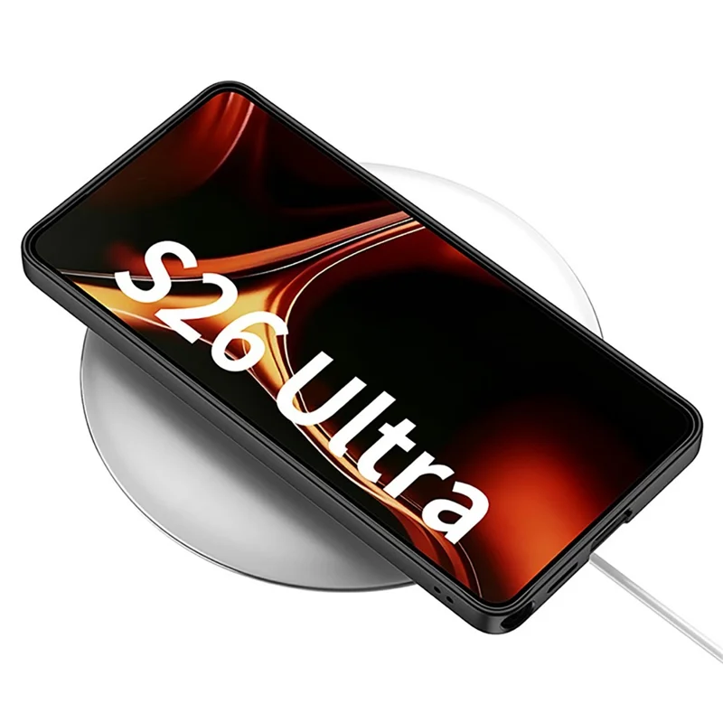 For Samsung Galaxy S26 Ultra Case Kickstand Skin Touch Ultra Thin Hard PC Phone Cover - Black