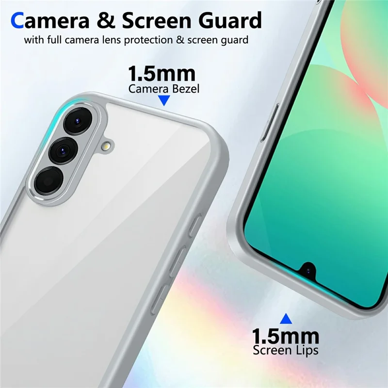 For Samsung Galaxy S26 / S26 Pro Case Matte Skin Touch Clear PC + TPU Shockproof Phone Back Cover - Grey