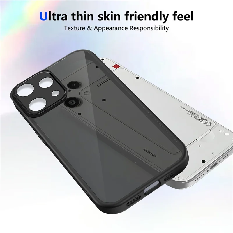 Cover magnetico per Nothing Phone (3a) Lite 5G, custodia opaca trasparente in PC + TPU con finitura soft touch anti-impronte, protezione antiurto