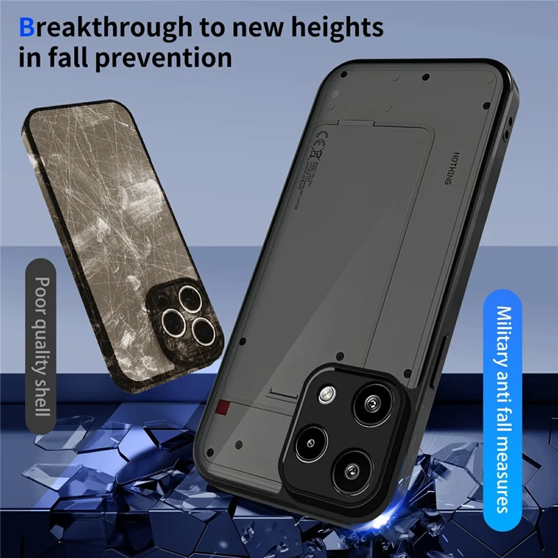 Cover magnetico per Nothing Phone (3a) Lite 5G, custodia opaca trasparente in PC + TPU con finitura soft touch anti-impronte, protezione antiurto