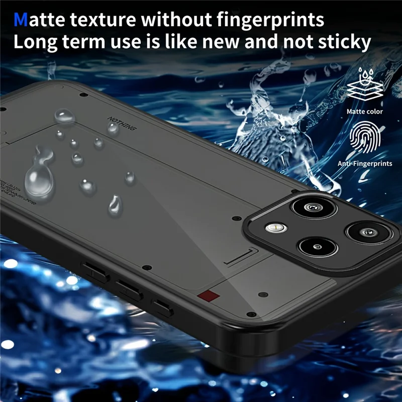 Cover magnetico per Nothing Phone (3a) Lite 5G, custodia opaca trasparente in PC + TPU con finitura soft touch anti-impronte, protezione antiurto