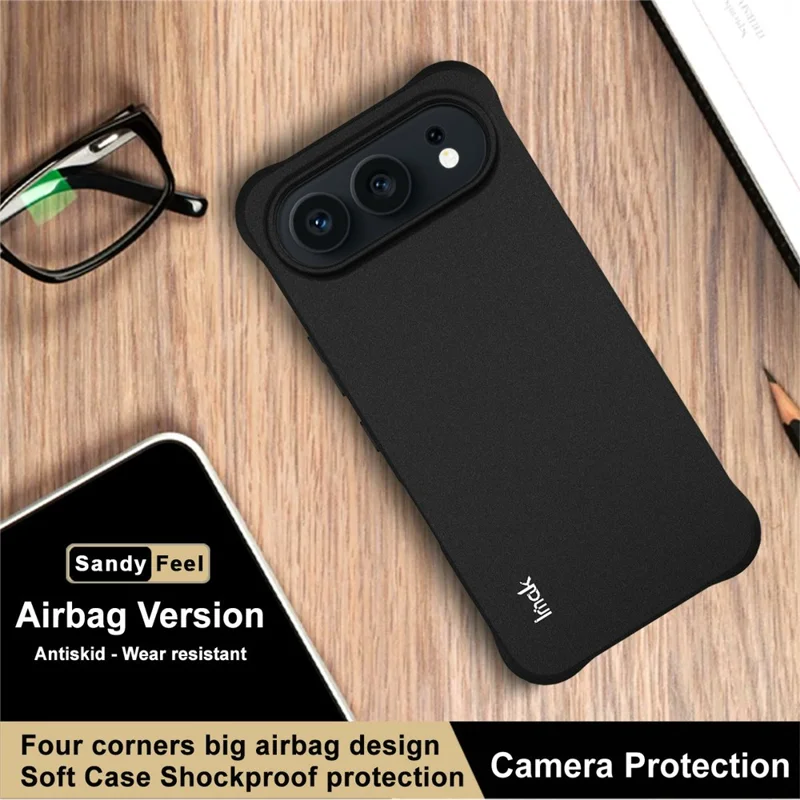 IMAK pour Honor 500 5G / 500 Pro 5G Coque TPU Étui de Protection Antichoc Airbag - Noir Mat