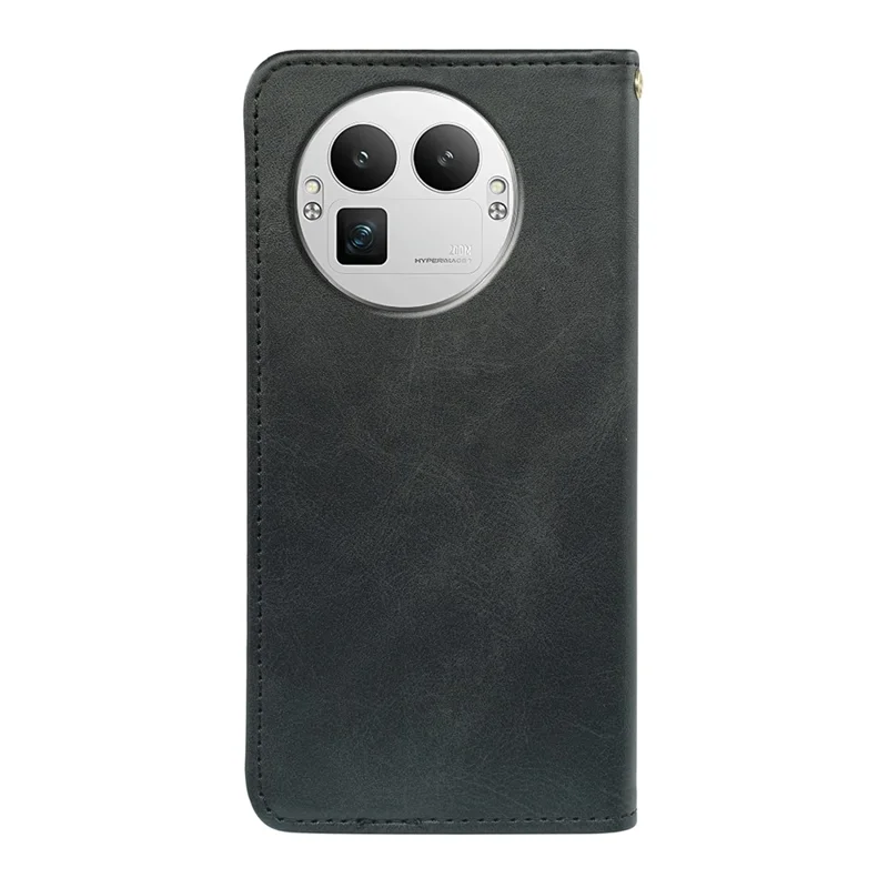 Cover per Realme GT 8 Pro 5G in PU Pelle con Chiusura Magnetica Forte, Texture Vitello - Nero