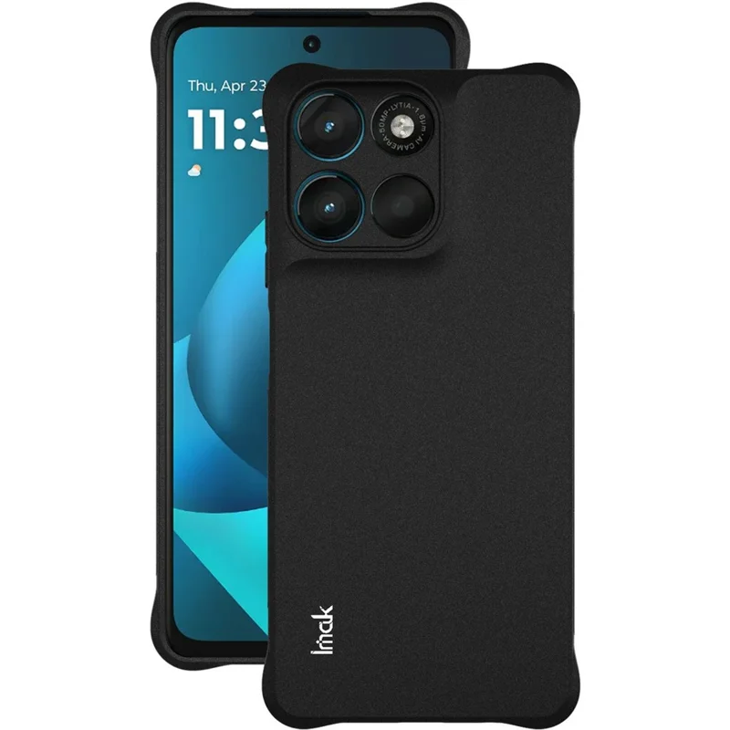 Funda IMAK para Motorola Moto G67 Power 5G / G57 Power 5G, Funda de TPU para Teléfono, Protección a Prueba de Golpes con Airbag - Negro Mate