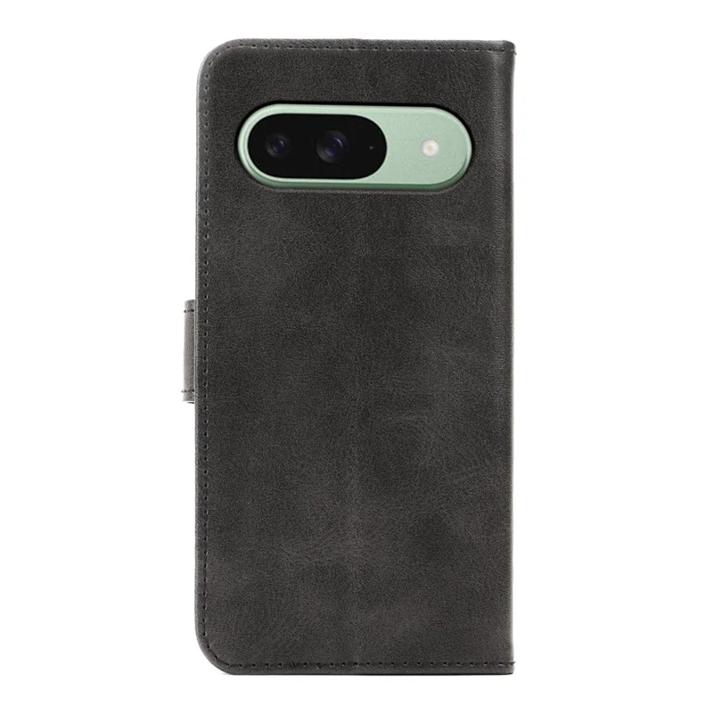 For Google Pixel 10 / 10 Pro Case Wallet Stand Magnetic Clasp Closure Calf Texture Leather Phone Cover - Black