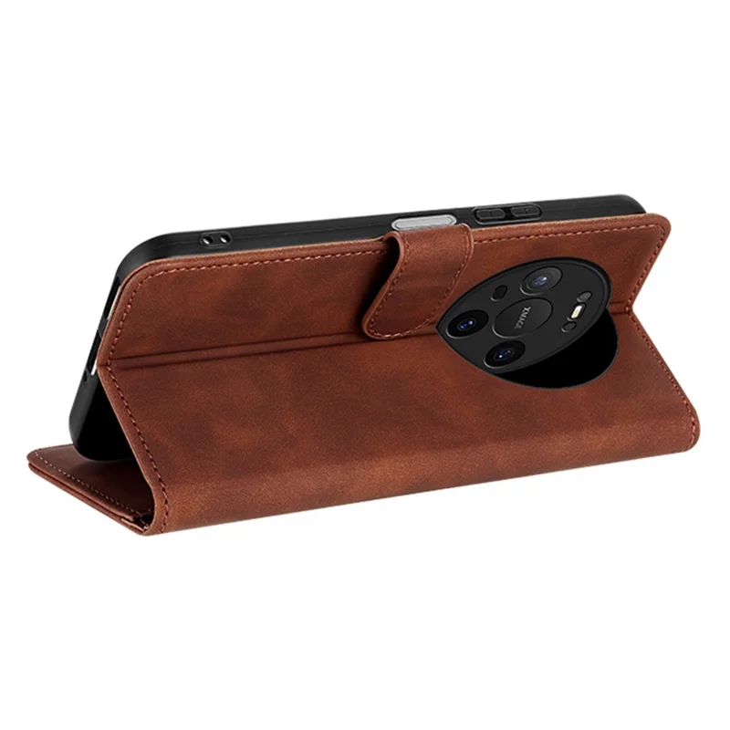 AZNS для Huawei Mate 80 / Mate 80 Pro Чехол из искусственной кожи с отделением для карт - Коричневый