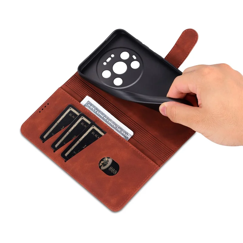 AZNS Funda para Huawei Mate 80 Pro Max, Funda de Cuero PU con Función de Cartera - Marrón