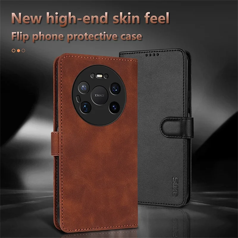 AZNS Funda para Huawei Mate 80 Pro Max, Funda de Cuero PU con Función de Cartera - Marrón