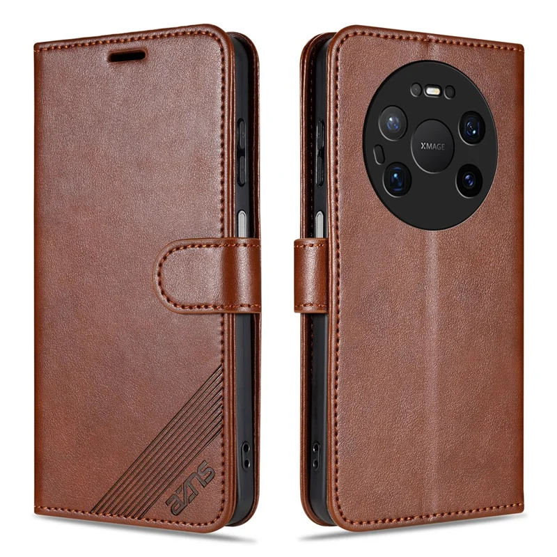 AZNS Funda para Huawei Mate 80 Pro Max, Funda de Cuero PU Antiarañazos con Soporte y Billetera para Teléfono - Marrón