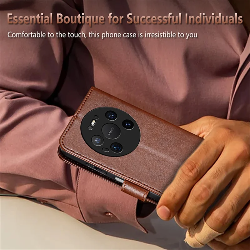 AZNS Funda para Huawei Mate 80 Pro Max, Funda de Cuero PU Antiarañazos con Soporte y Billetera para Teléfono - Marrón