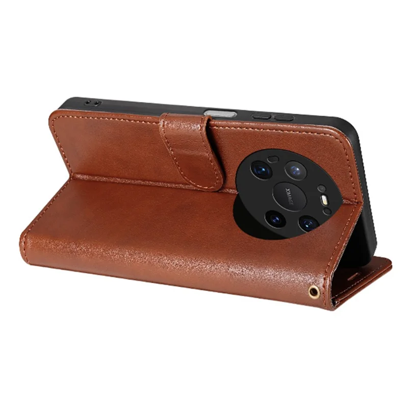 AZNS Funda para Huawei Mate 80 Pro Max, Funda de Cuero PU Antiarañazos con Soporte y Billetera para Teléfono - Marrón
