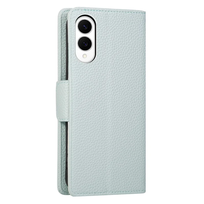 For Samsung Galaxy S25 Edge Case Zipper Wallet Color Splicing TPU PU Leather Flip Phone Cover with Strap - Green