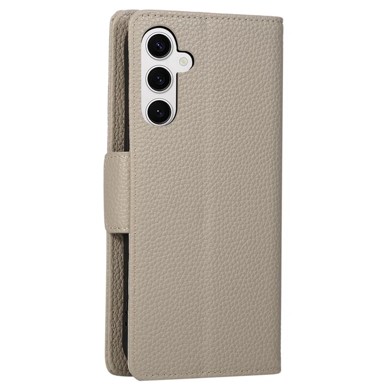 For Samsung Galaxy S26+ Case Zipper Wallet Color Splicing TPU PU Leather Flip Phone Cover with Strap - Grey