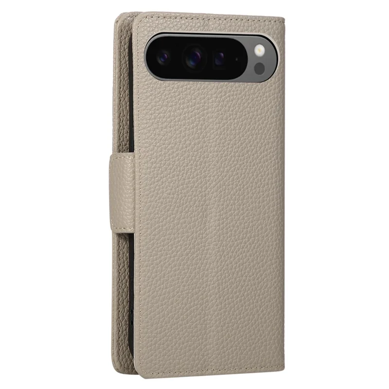For Google Pixel 10 Pro XL Case Zipper Wallet Color Splicing TPU PU Leather Flip Phone Cover with Strap - Grey