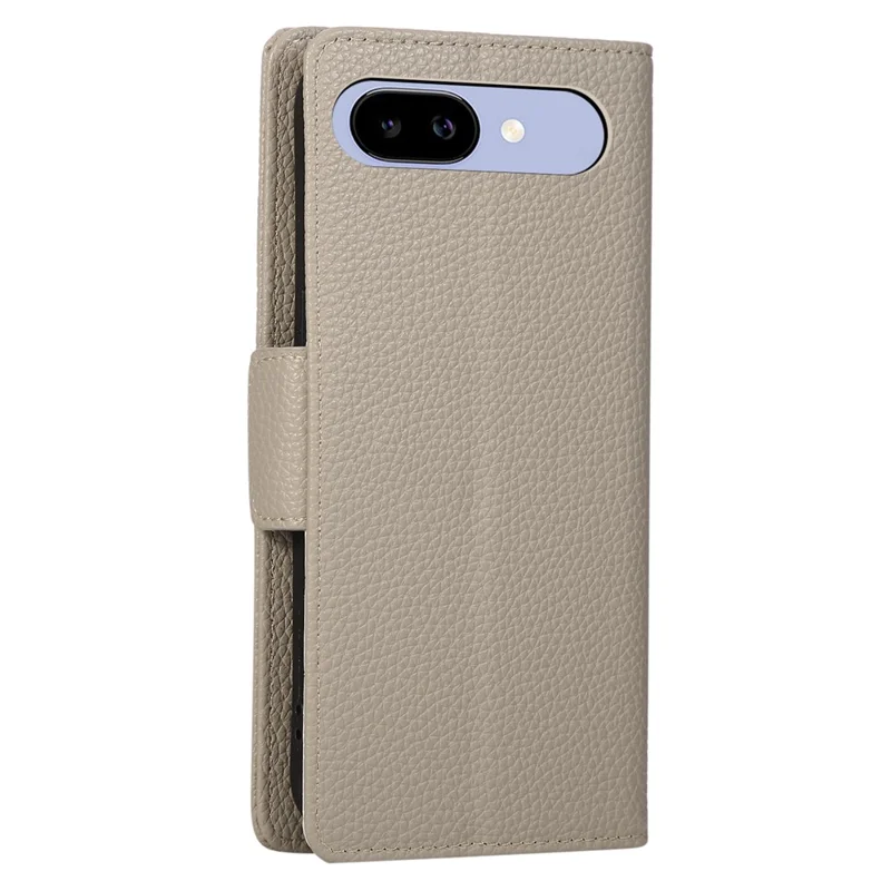 For Google Pixel 9a Case Zipper Wallet Color Splicing TPU PU Leather Flip Phone Cover with Strap - Grey