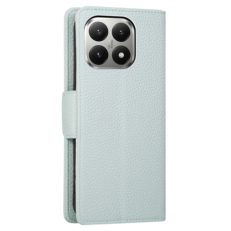 For Xiaomi 15T Case Zipper Wallet Color Splicing TPU PU Leather Flip Phone Cover with Strap - Green