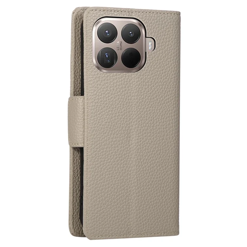 For Xiaomi 15T Pro Case Zipper Wallet Color Splicing TPU PU Leather Flip Phone Cover with Strap - Grey