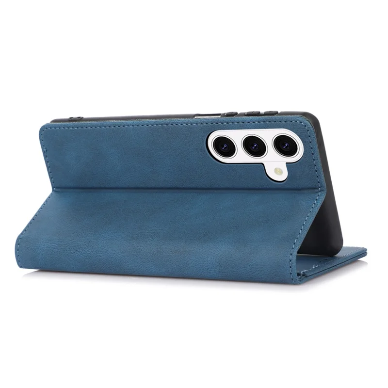 Flip-Handyhülle aus Leder mit Magnetverschluss für Samsung Galaxy A37, Brieftaschenhülle - Blau