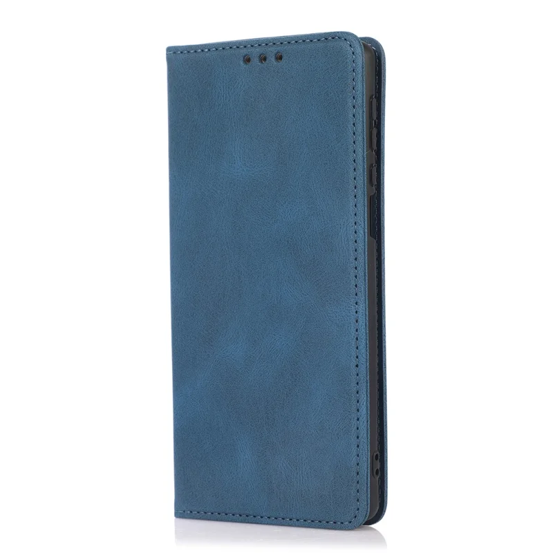 Flip-Handyhülle aus Leder mit Magnetverschluss für Samsung Galaxy A37, Brieftaschenhülle - Blau
