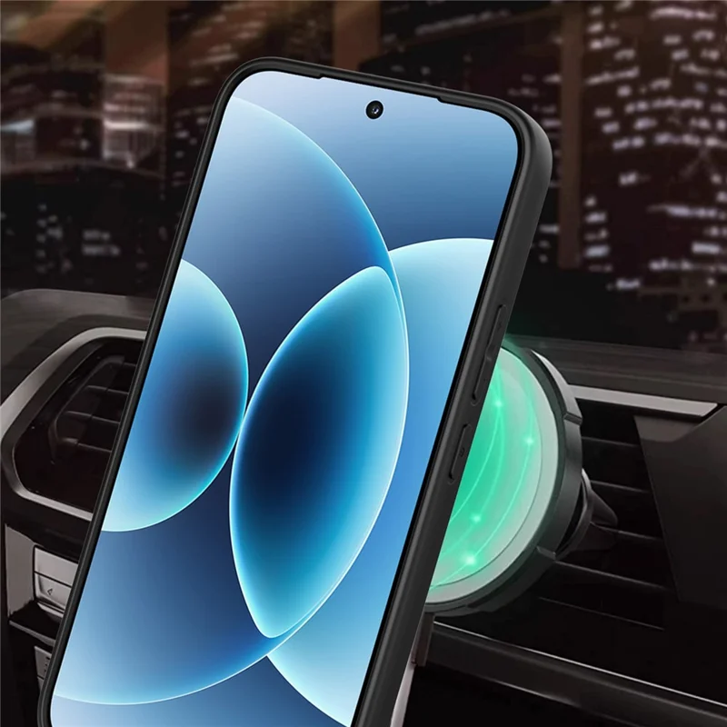 Für Xiaomi 17 Magnetische Hülle Mit Drehbarem Ständer TPU + PC Handyhülle - Schwarz