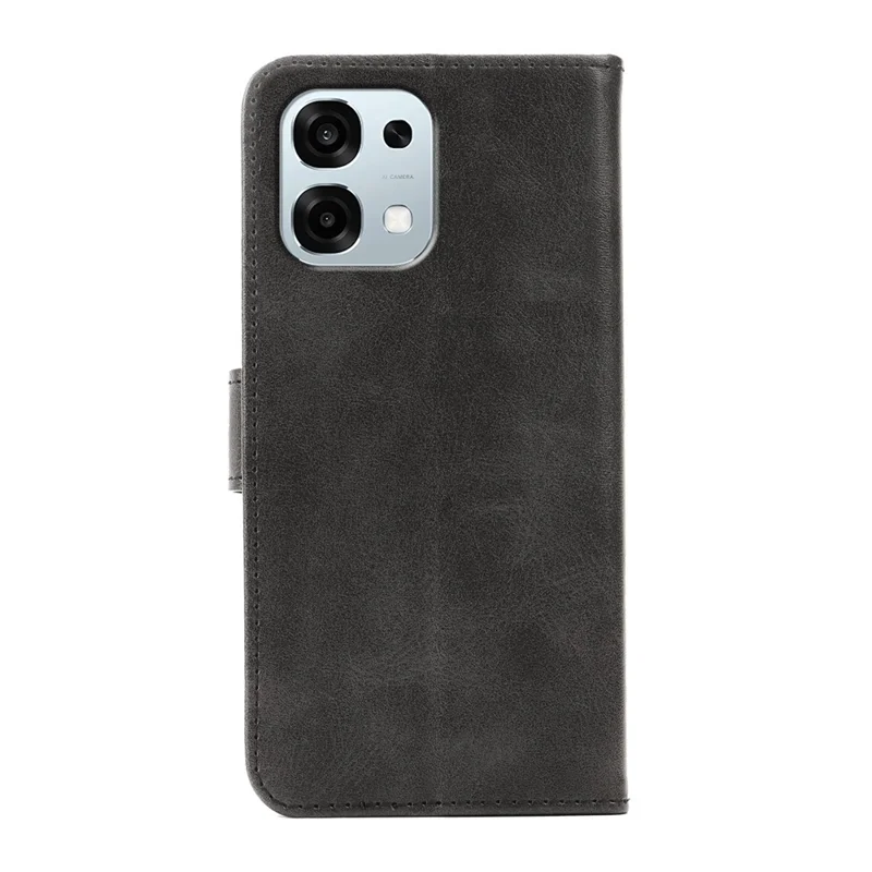 Phone Case For Oppo A6 Pro 5G  /  A6 Pro 4G  /  F31 5G Wallet Stand Magnetic Clasp Closure Calf Texture Leather Phone Cover - Black