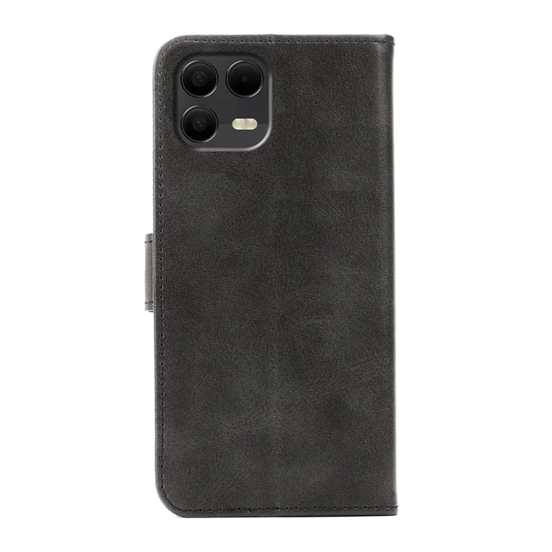 Phone Case For T-Mobile Revvl 8 Pro  /  T Phone 3 Pro Wallet Stand Magnetic Clasp Closure Calf Texture Leather Phone Cover - Black