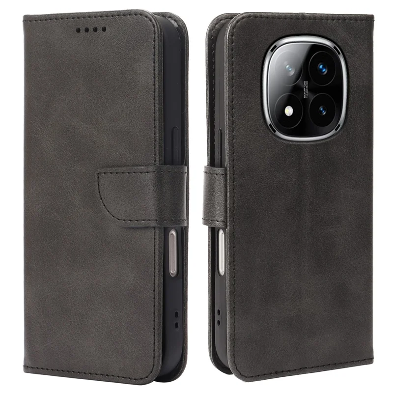 Cover per Xiaomi Redmi Note 14 Pro+ 5G con Portafoglio, Supporto, Chiusura Magnetica, Pelle Effetto Calf, Nero