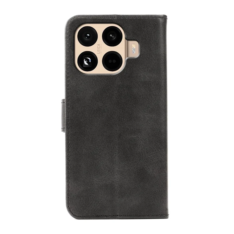 Xiaomi 15T Pro hoesje met portemonnee, stand, magnetische sluiting en kalfsleder-achtig lederen telefoonhoes - Zwart
