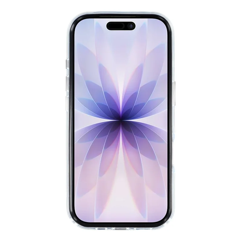 For iPhone 17 Case IMD Glitter Acrylic + TPU Phone Cover with Rhinestones Acrylic Camera Lens Protector - Black