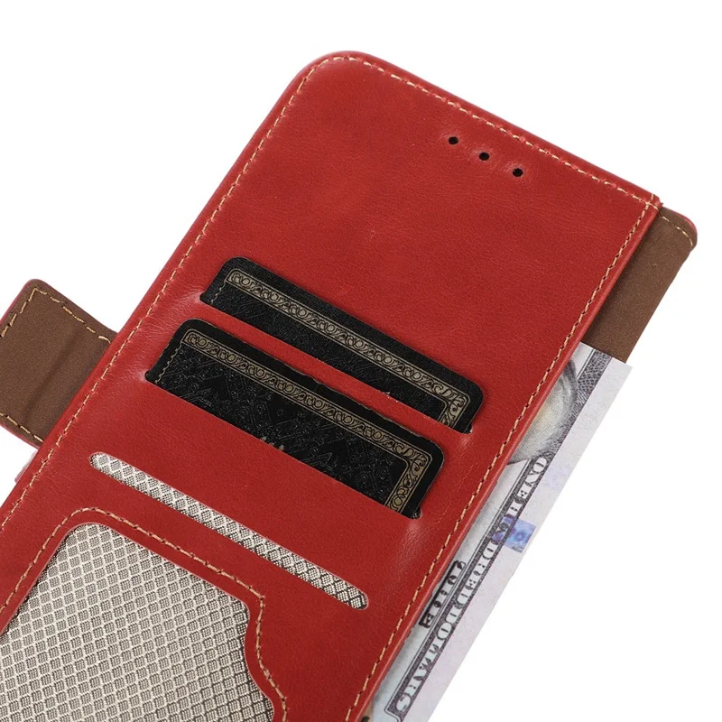 For OnePlus 15R 5G / Ace 6T 5G / Ace 6 5G Case RFID Blocking Genuine Cow Leather Wallet Phone Cover - Red