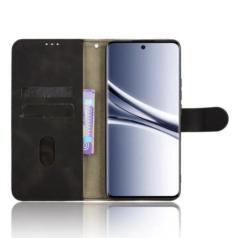 Étui en cuir pour Xiaomi Redmi Note 15 Pro 4G, étui à rabat avec porte-cartes et support anti-chute, toucher peau, noir