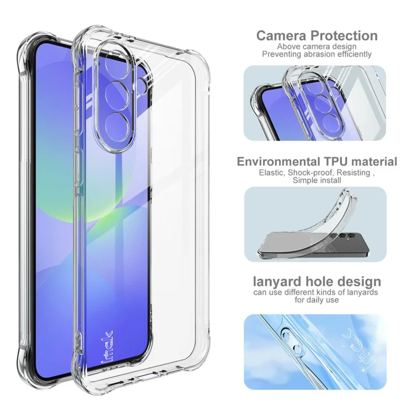 IMAK Custodia per Samsung Galaxy A37 Cover per Telefono in TPU Protezione Antishock con Airbag