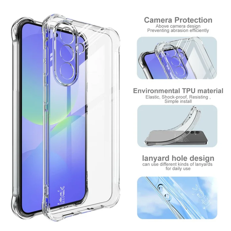 IMAK Custodia per Samsung Galaxy A57 Cover per Telefono in TPU Protezione Antishock con Airbag