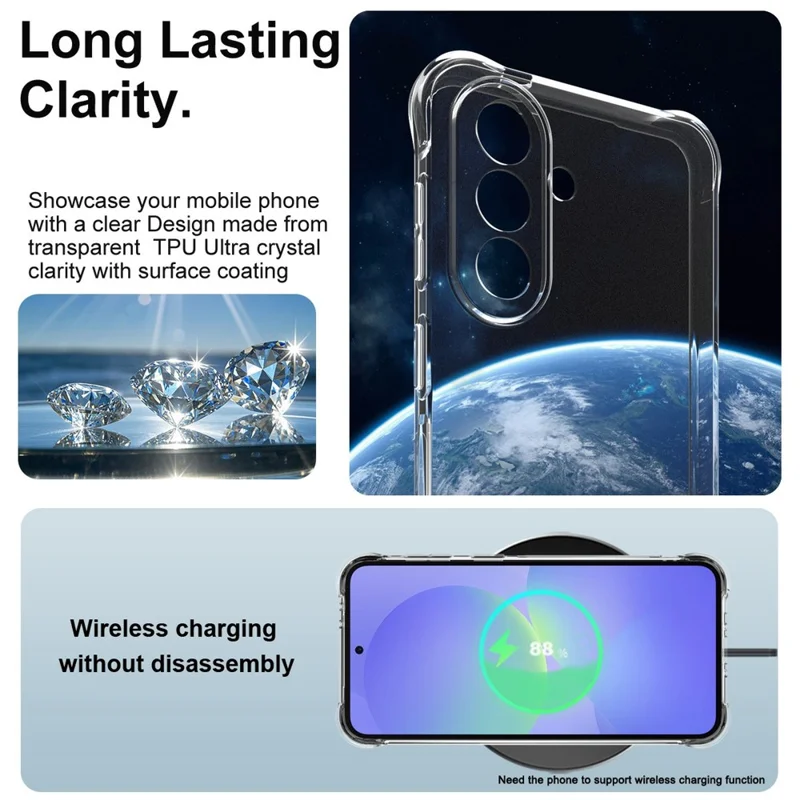 IMAK Custodia per Samsung Galaxy A57 Cover per Telefono in TPU Protezione Antishock con Airbag