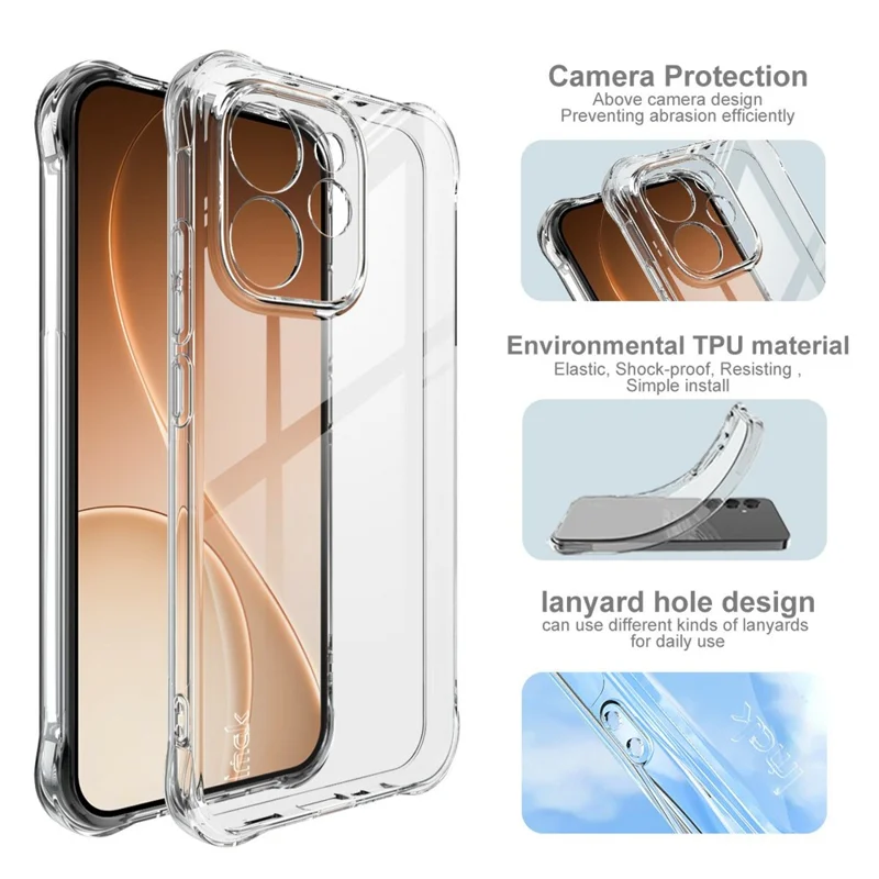 IMAK For Oppo Reno15 Pro 5G (Global) / Reno15 5G (China) Case TPU Phone Cover Airbag Shockproof Protection