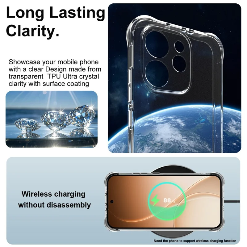 IMAK For Oppo Reno15 Pro 5G (Global) / Reno15 5G (China) Case TPU Phone Cover Airbag Shockproof Protection