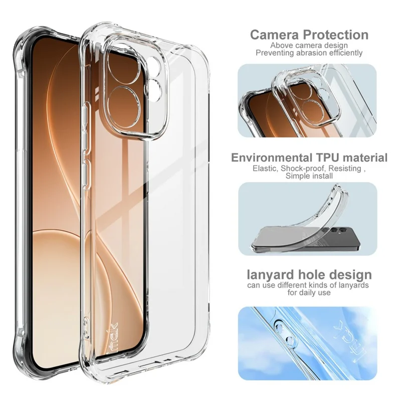 IMAK For Oppo Reno15 Pro Max 5G (Global) / Reno15 Pro 5G (China) Case TPU Phone Cover Airbag Shockproof Protection
