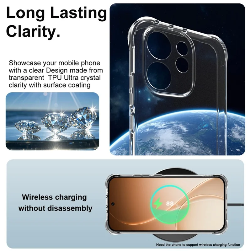 IMAK For Oppo Reno15 Pro Max 5G (Global) / Reno15 Pro 5G (China) Case TPU Phone Cover Airbag Shockproof Protection